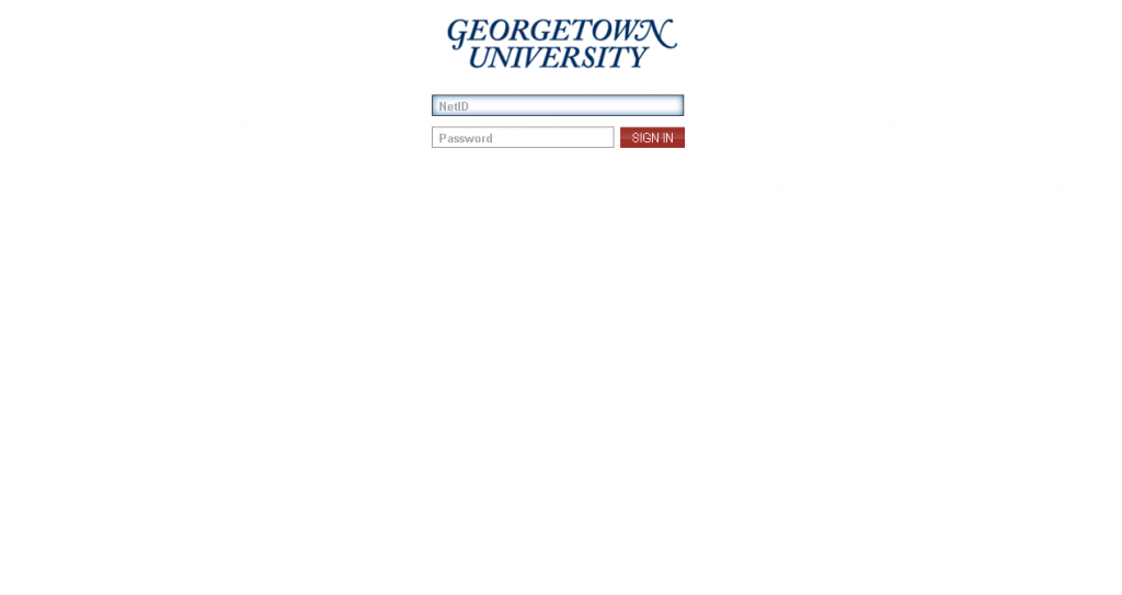 georgetown blackboard login page screenshot
