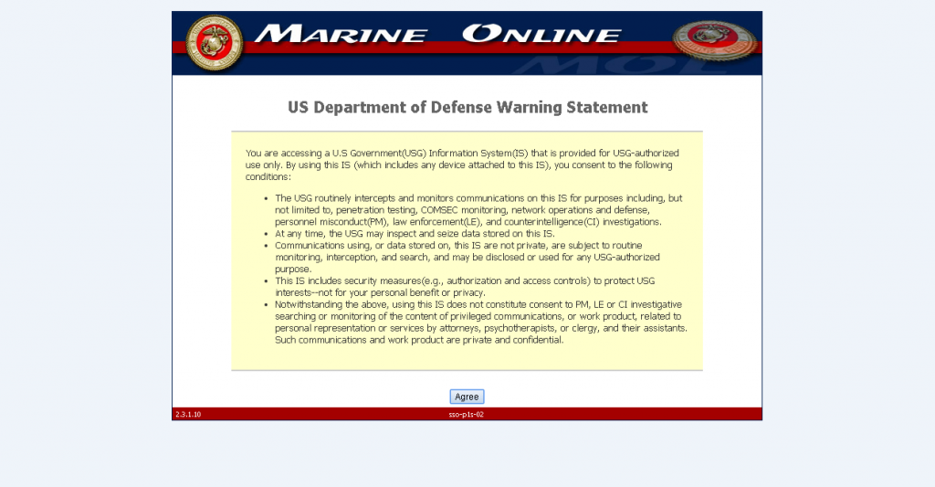 Marine corps online statement