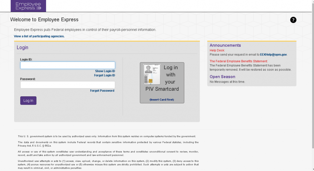 express employee login website screenshot