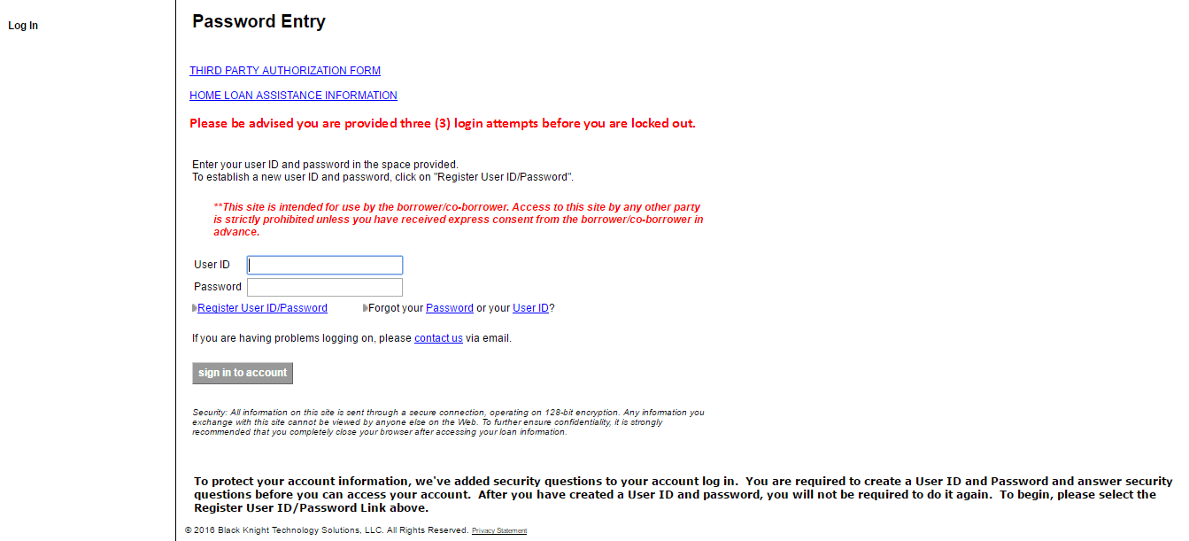 cenlar mortgage login page screenshot