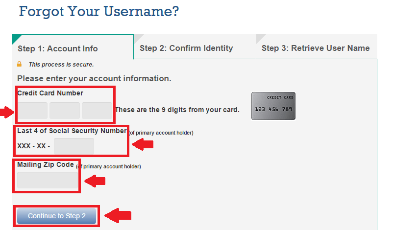 firestone forget username process screenshot