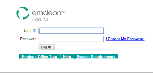 emdeon login portal screenshot