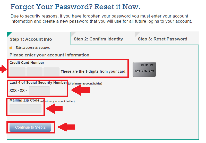 firestone forgot password process screenshot
