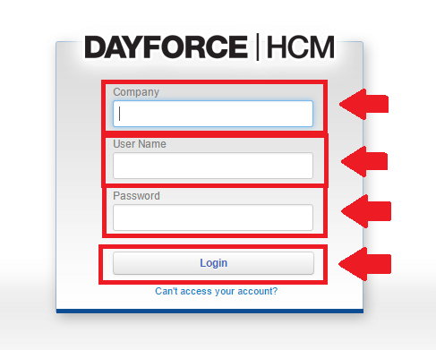 my dayforce login page screenshot