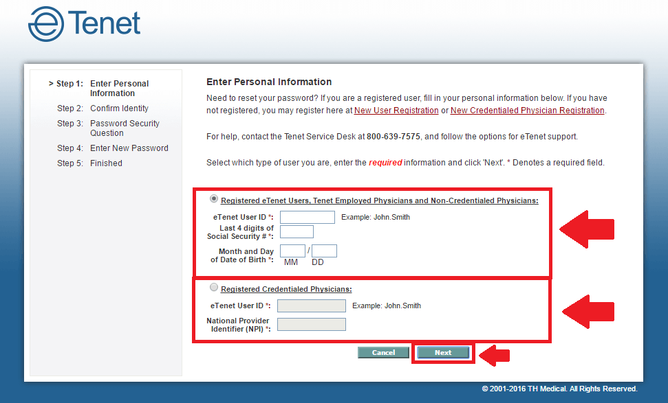 etenet citrix reset password process screenshot