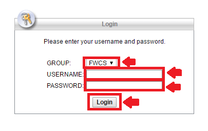 fwcs employee online login screenshot