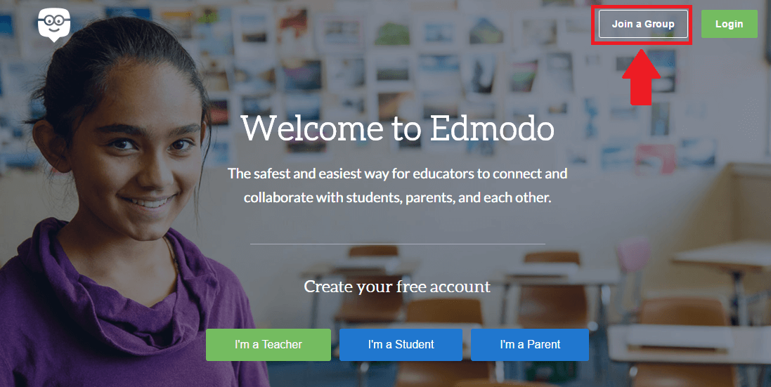 edmodo join a group button screenshot