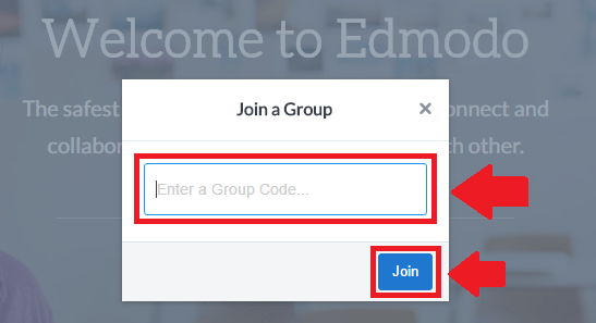 edmodo join a group process screenshot