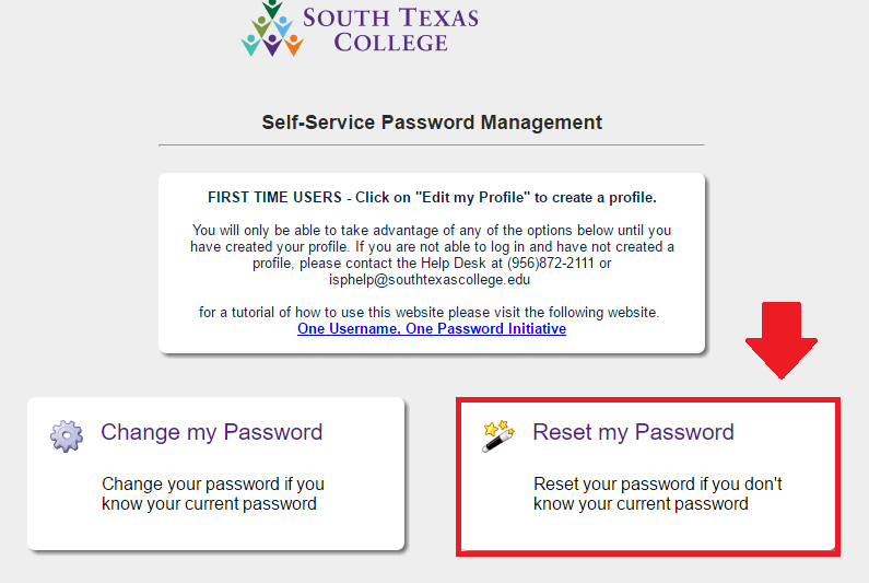 stc blackboard reset password button screenshot