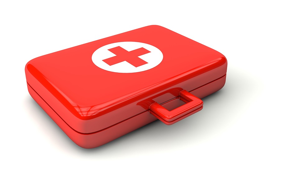 red emergency kit